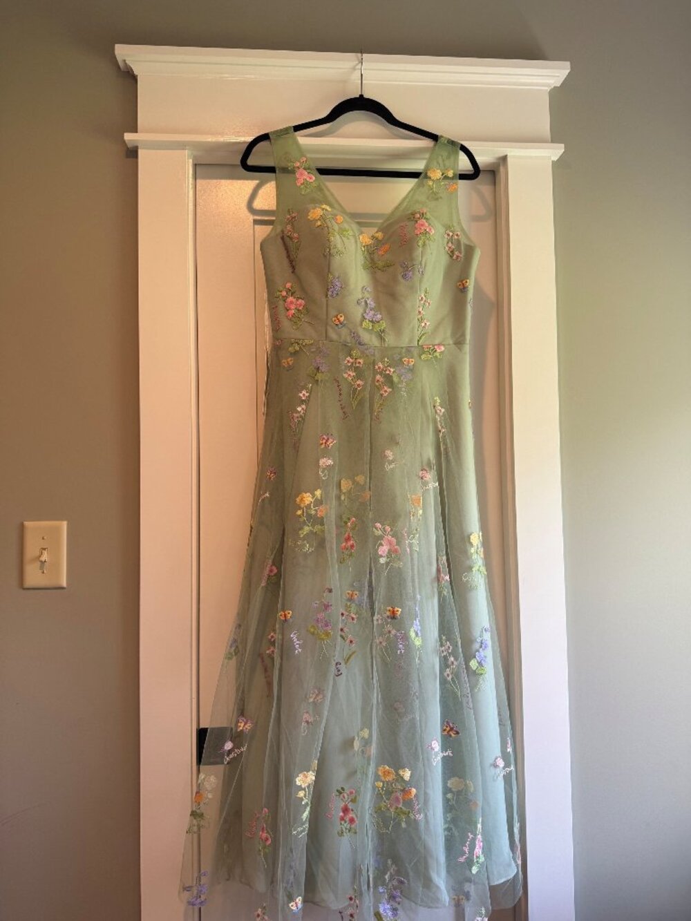 Nafori Sage-green Size 8 A-line cocktail Dress